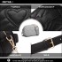 LH6834 - Miss Lulu Quilted Heart and Chevron Cross Body and Bum Bag - Black